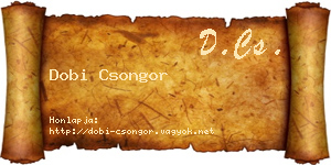 Dobi Csongor névjegykártya